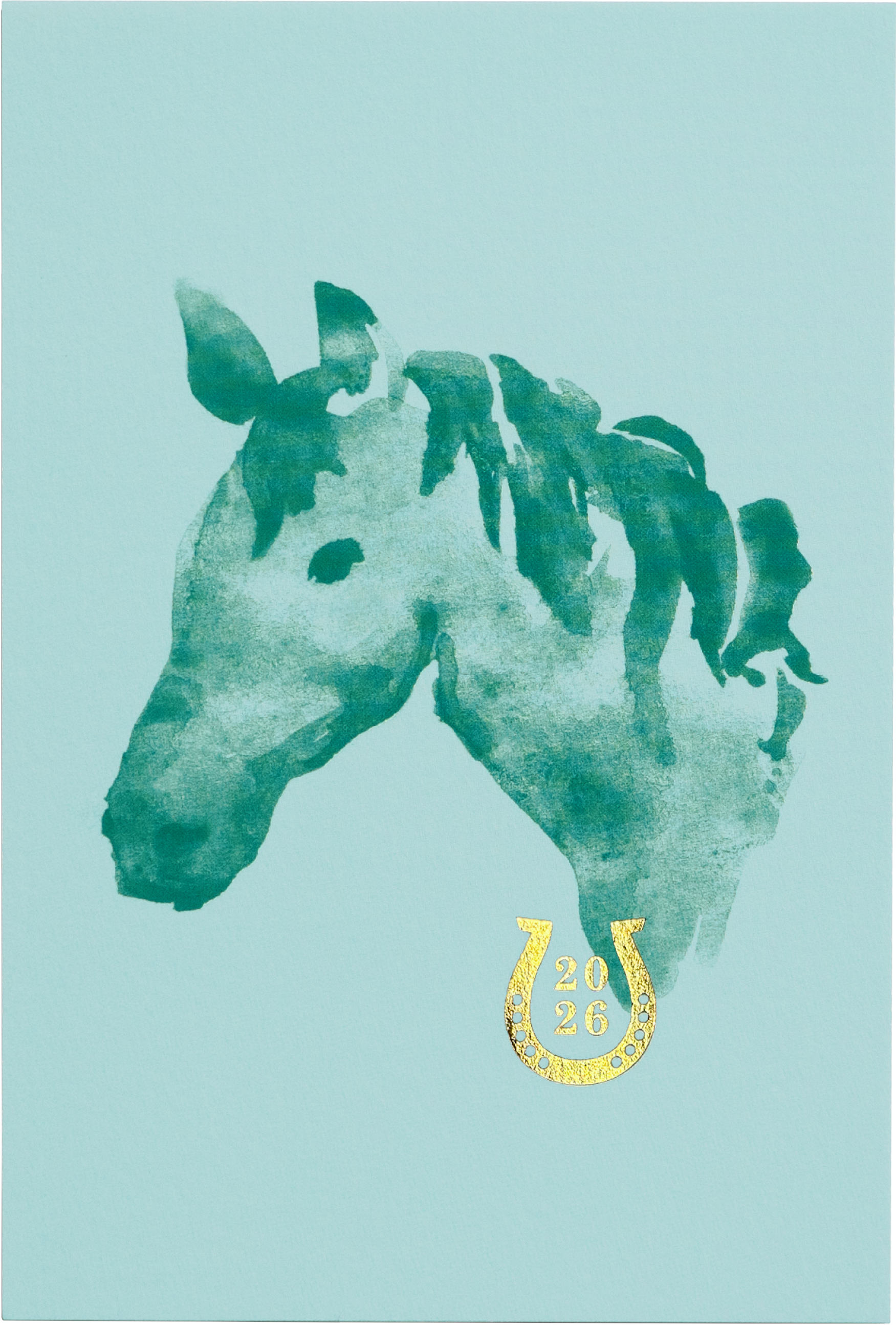 2026私製年賀状　ホースシュー グリーン