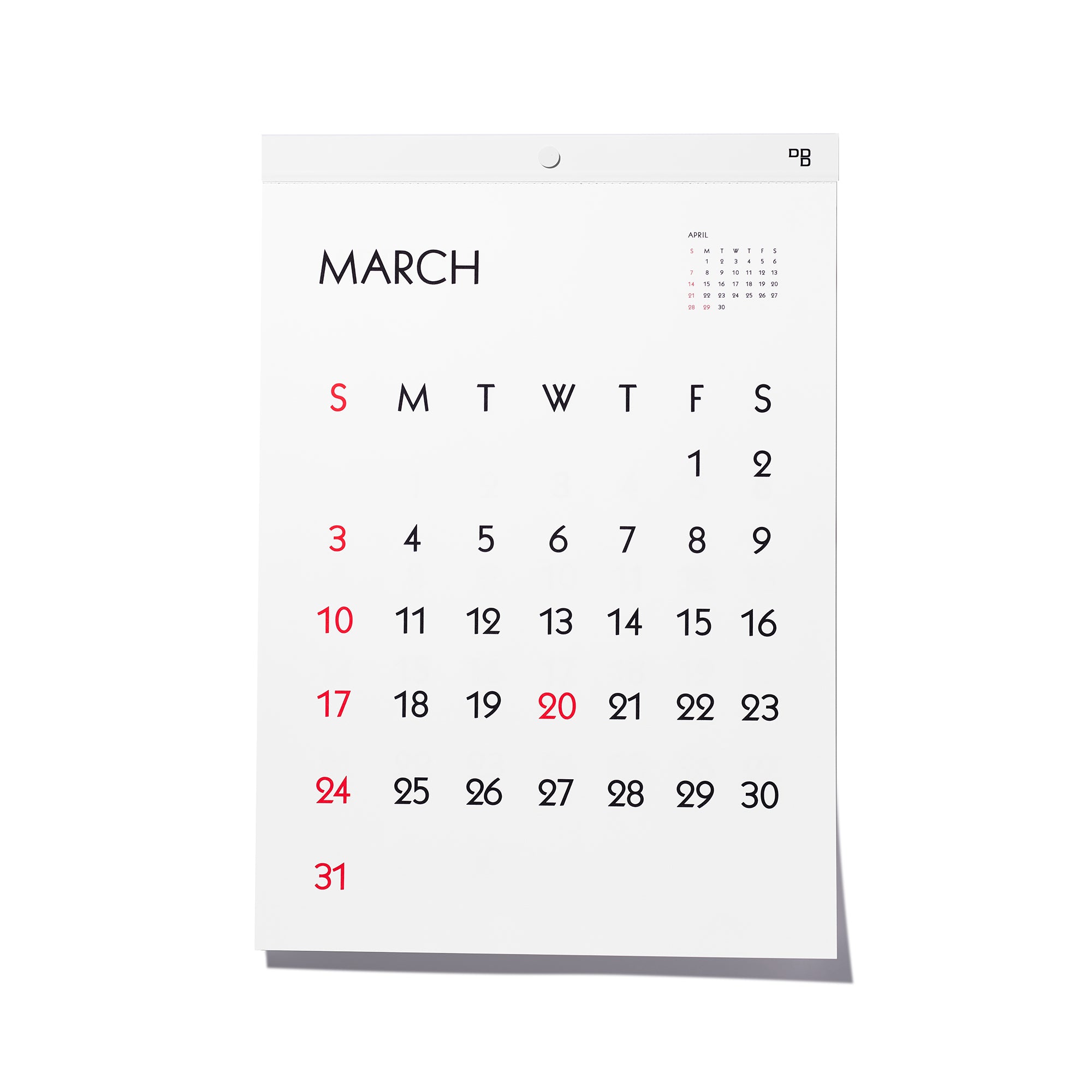 2024 Typeface Calendar「Kabel Medium」 壁掛け