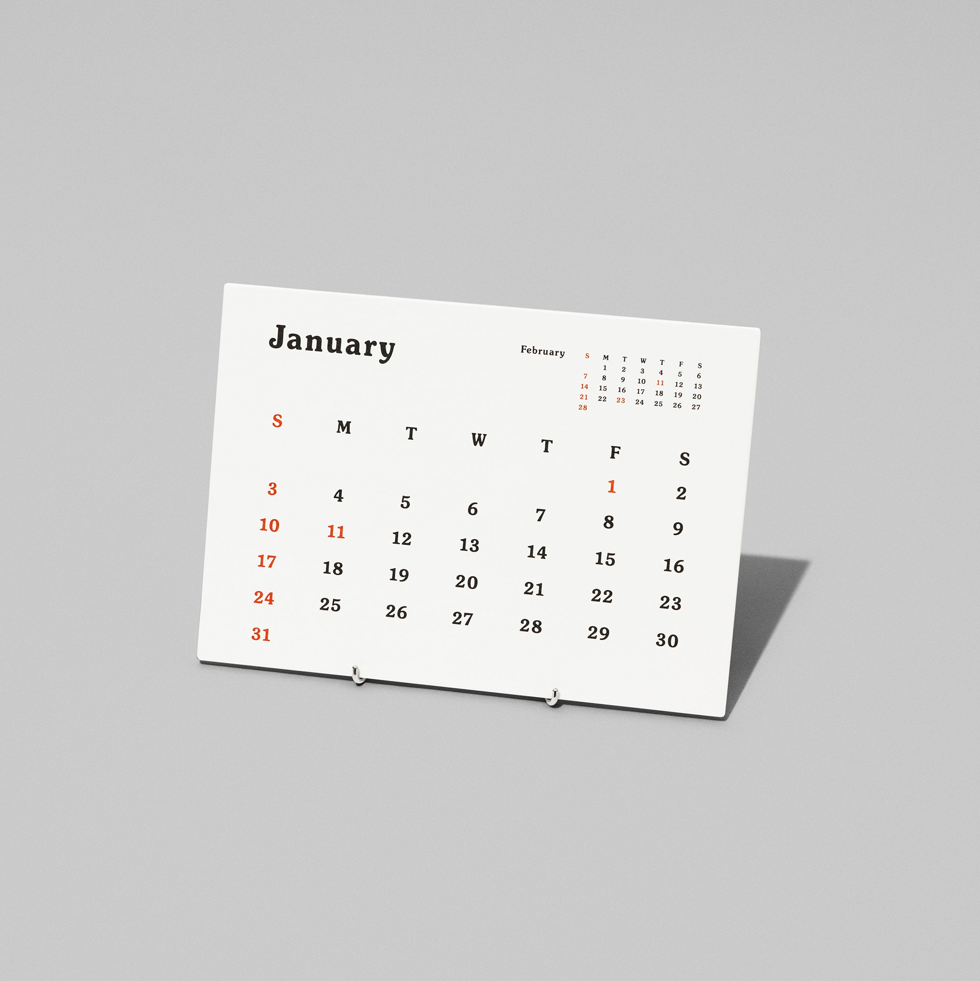 2027 Typeface Calendar「Souvenir Bold」 卓上カレンダー