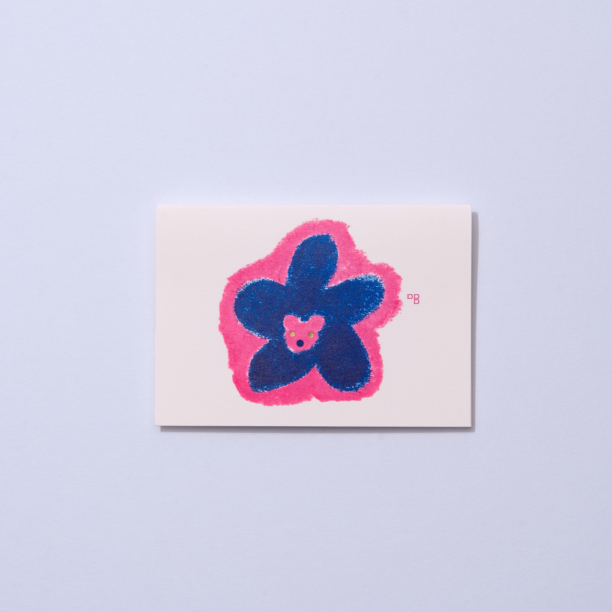 ミニカード　Bear in Flower