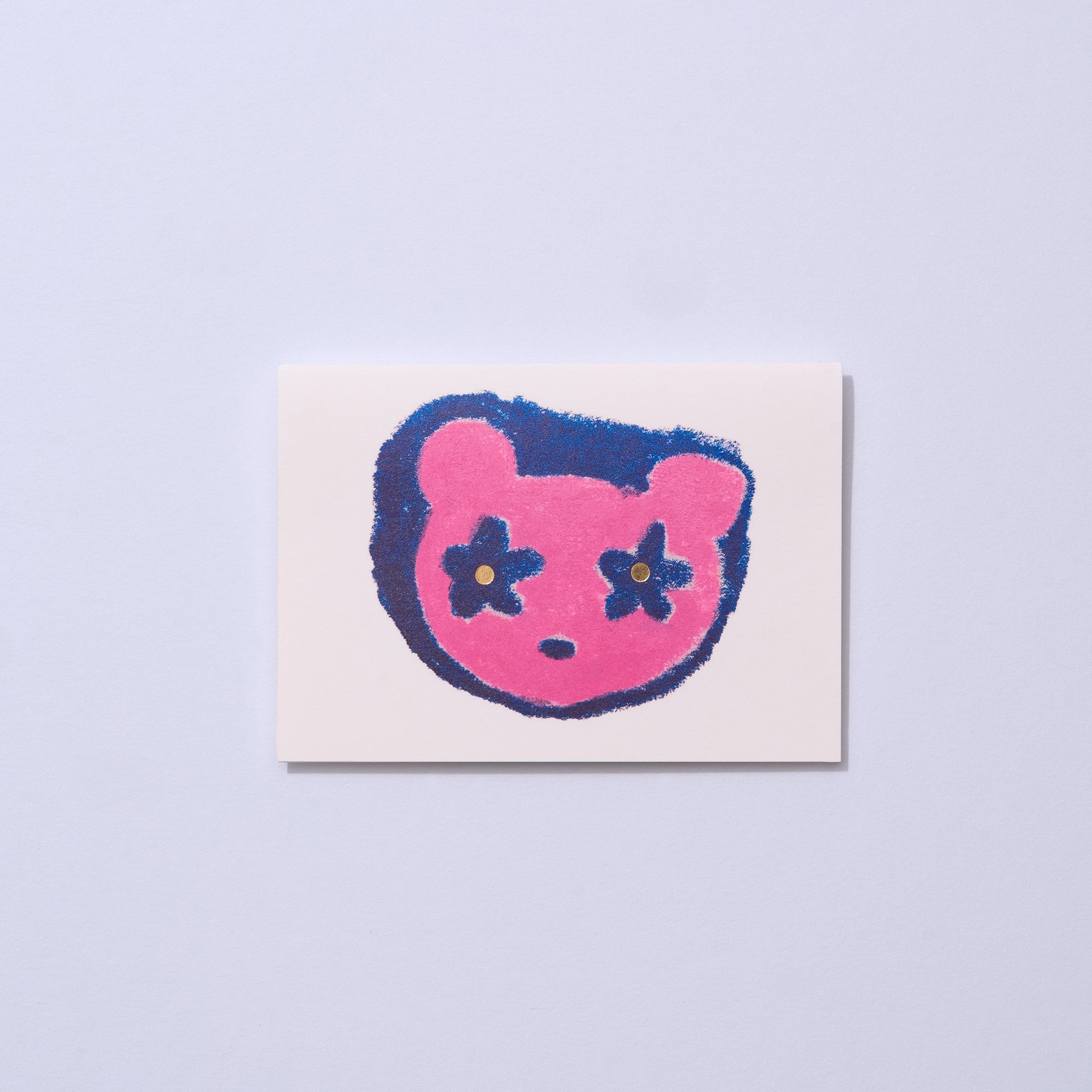 ミニカード　Bear in Flower
