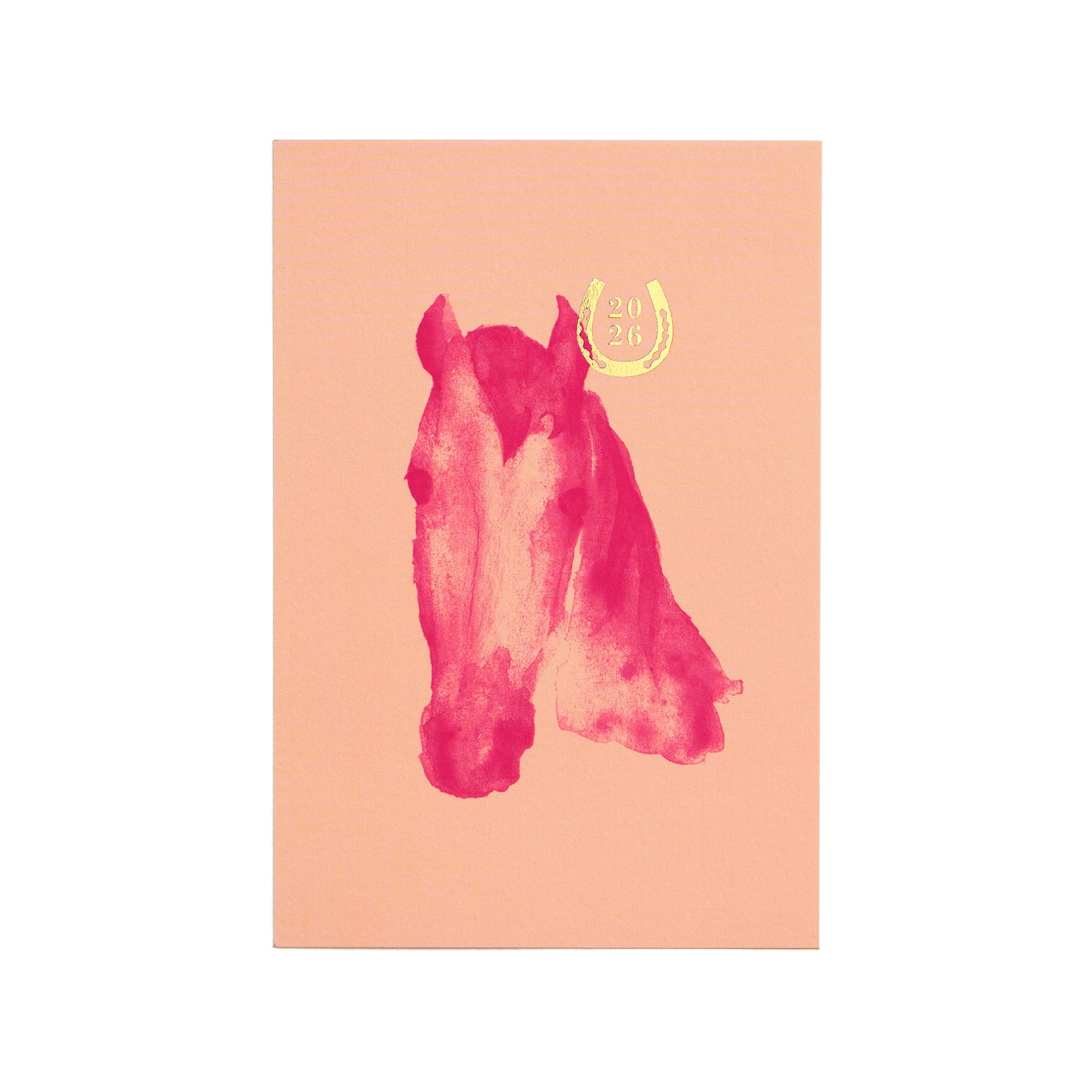 2026私製年賀状　ホースシュー ピンク