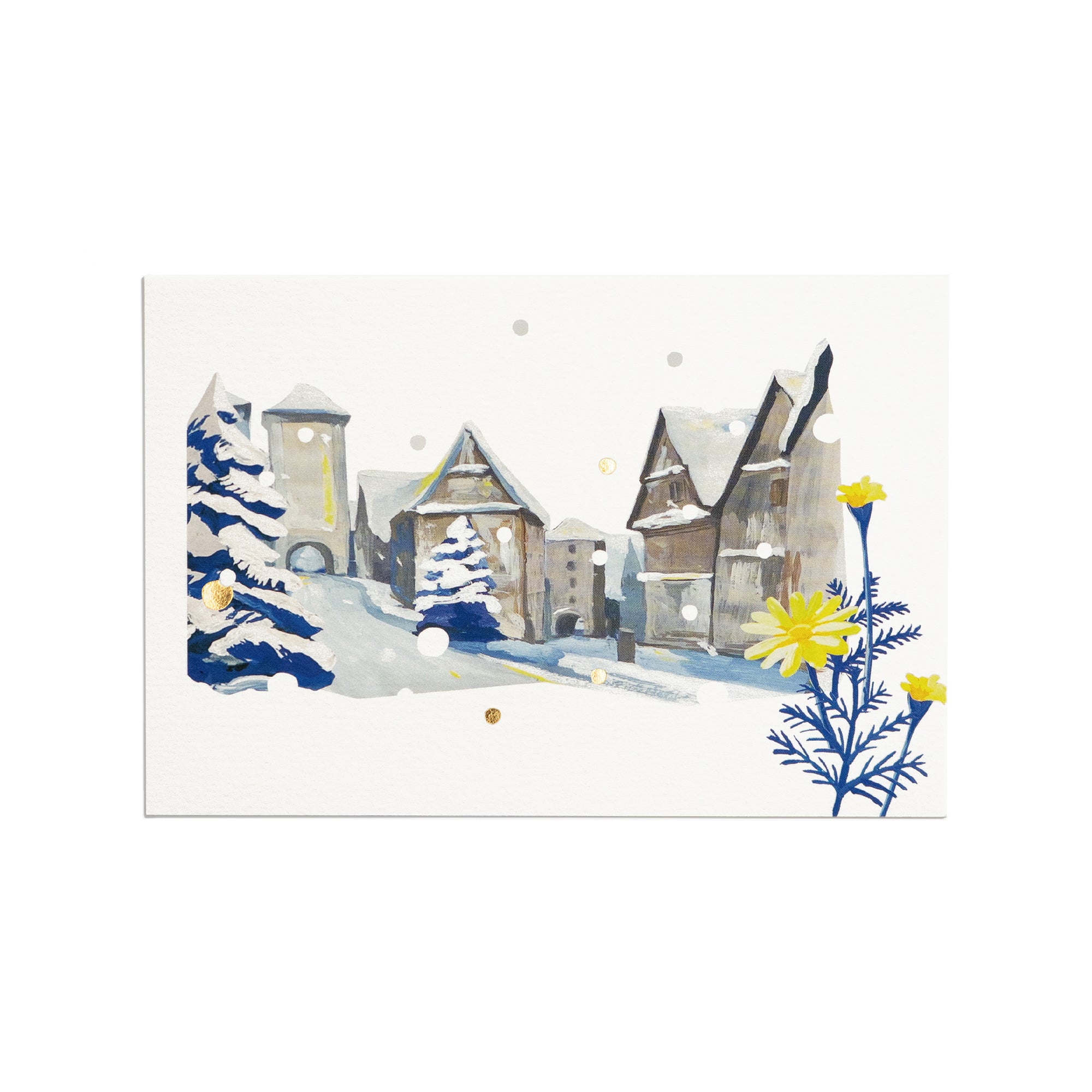 ポストカード 多目的「冬のまち」