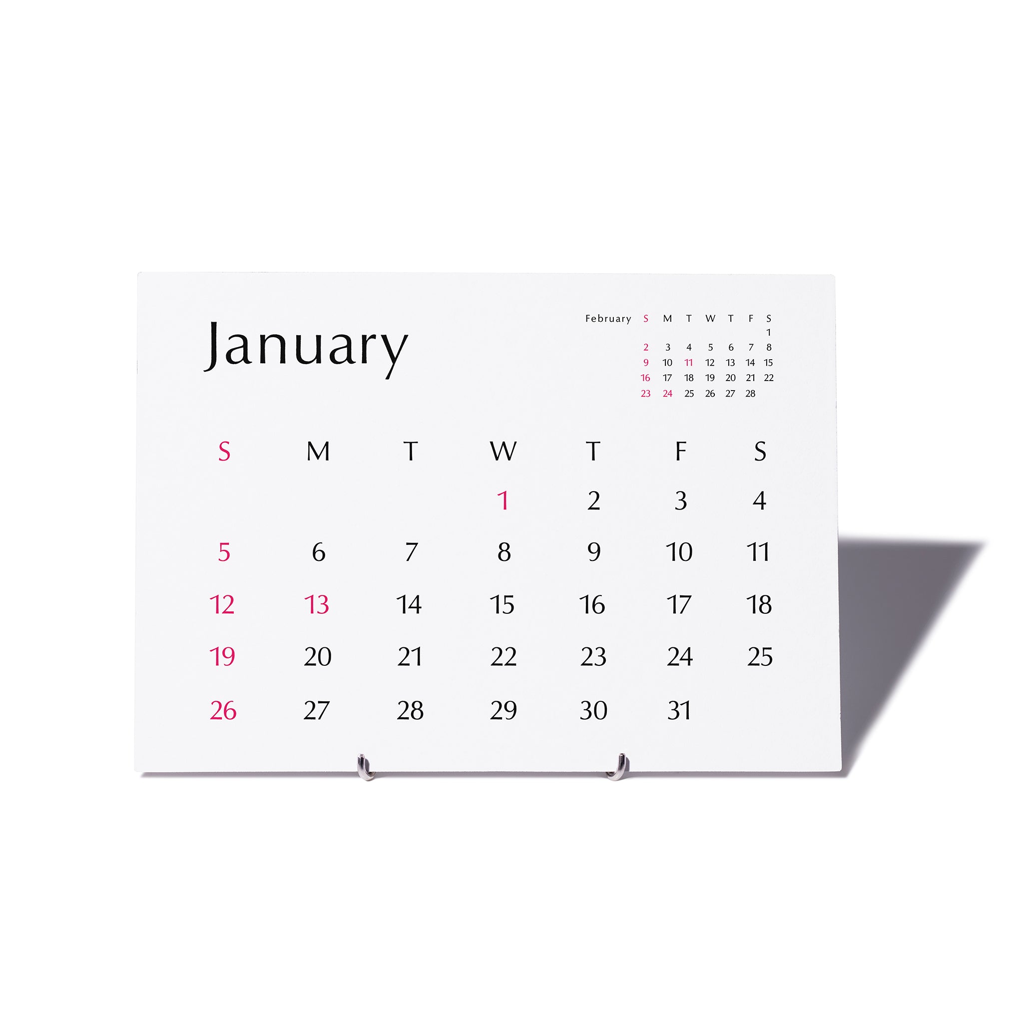 2025 Typeface Calendar 卓上タイプ