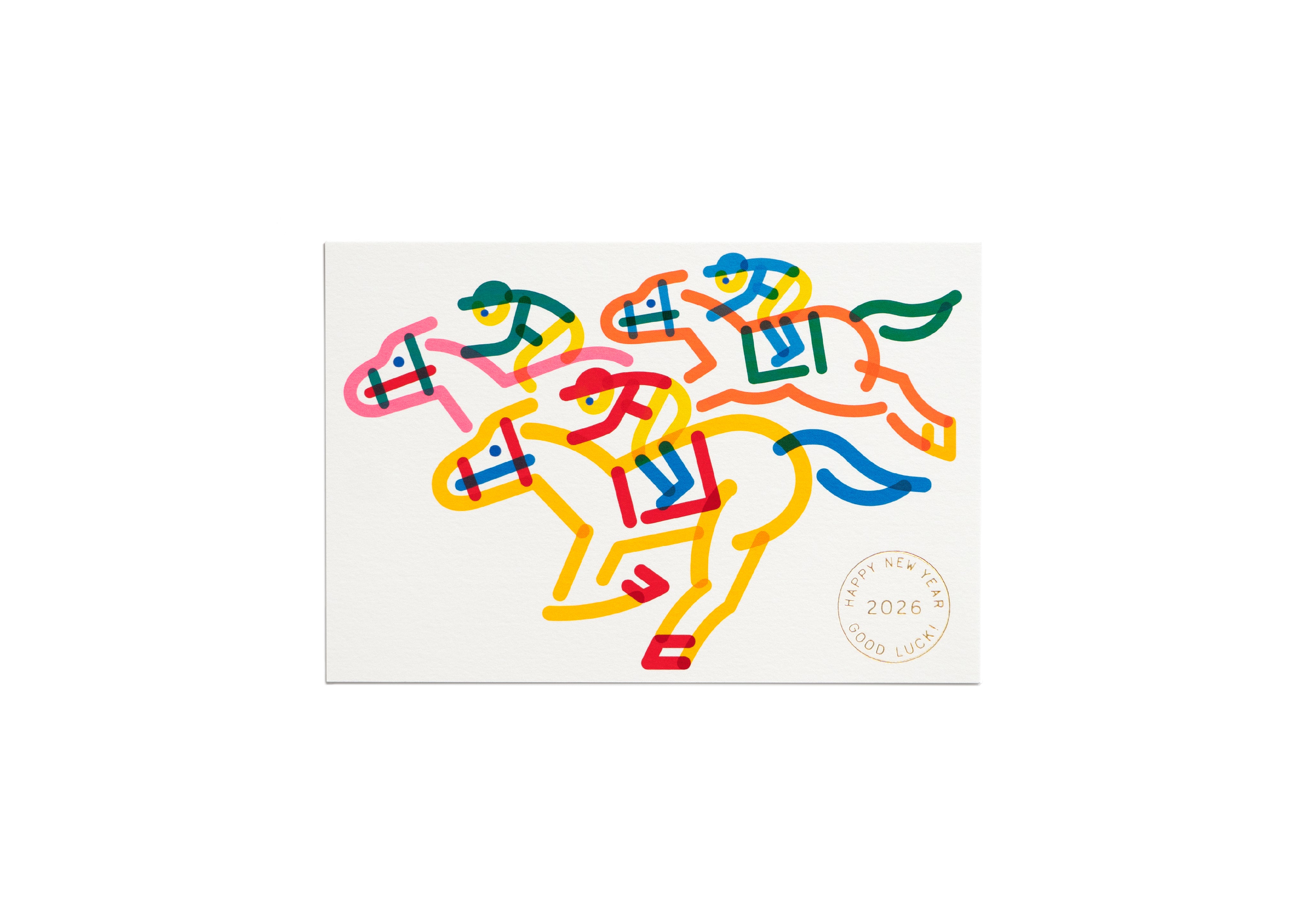 2026私製年賀状 GOOD LUCK! 3頭の競走 | D-BROS