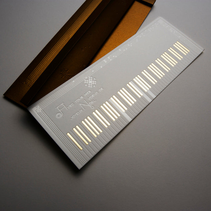 ピアノカード　ゴールド