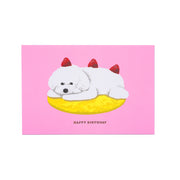 画像をギャラリービューアに読み込む, ポストカード Happy Birthday「イヌとケーキ」