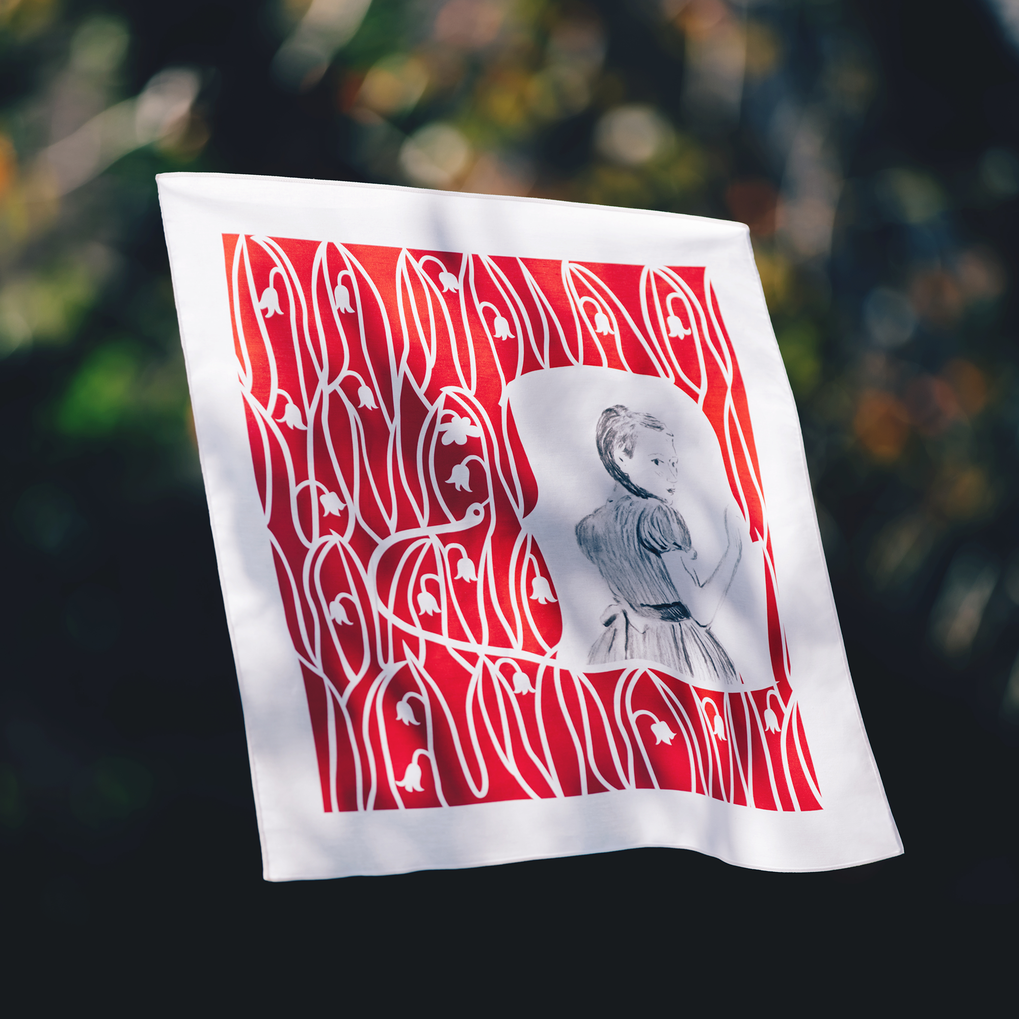 ハンカチ 「カナタ」レッド | D-BROS ハンカチ 「カナタ」レッド | D-BROS