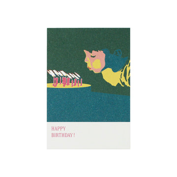 フラワーベースとカードのギフト「Happy Birthday」pink（ギフト包装済み）