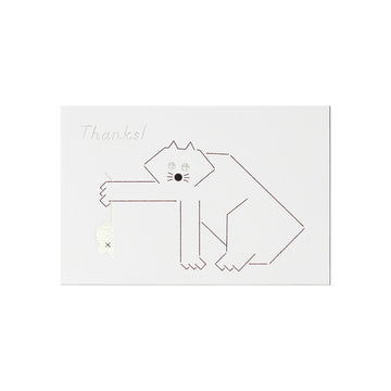 フラワーベースとカードのギフト「Thank you」mini yellow（ギフト包装済み）