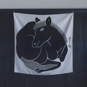 Load image into Gallery viewer, Furoshiki ink sitting horse