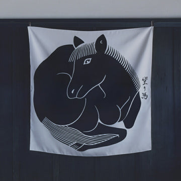 Furoshiki ink sitting horse