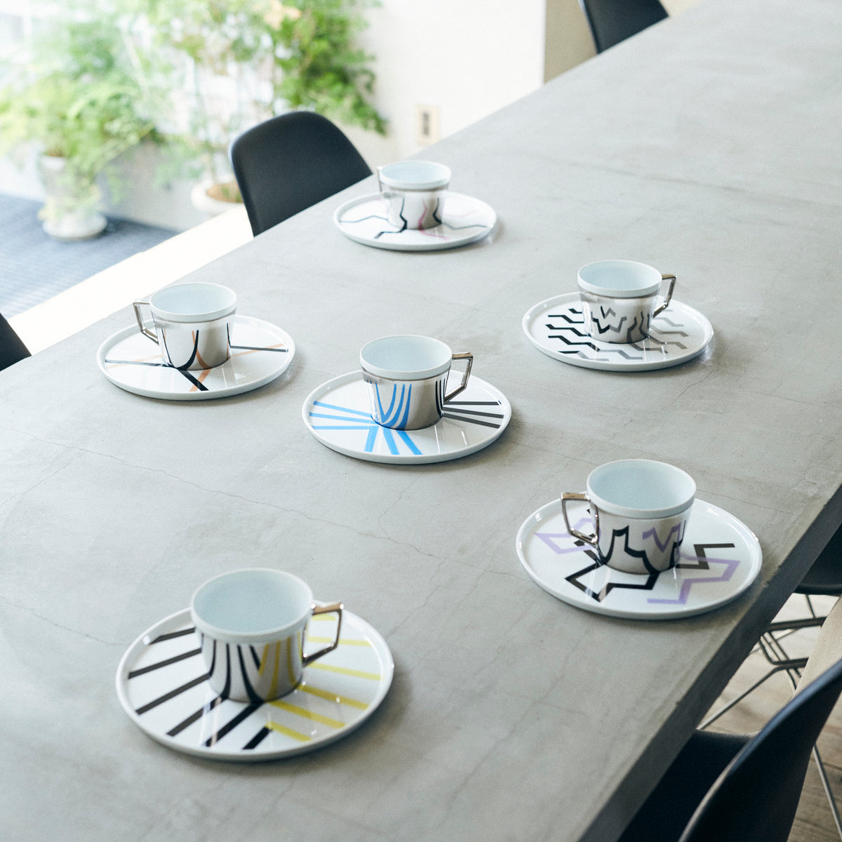 ミラーカップ＆ソーサー「ZIGZAG」A | D-BROS