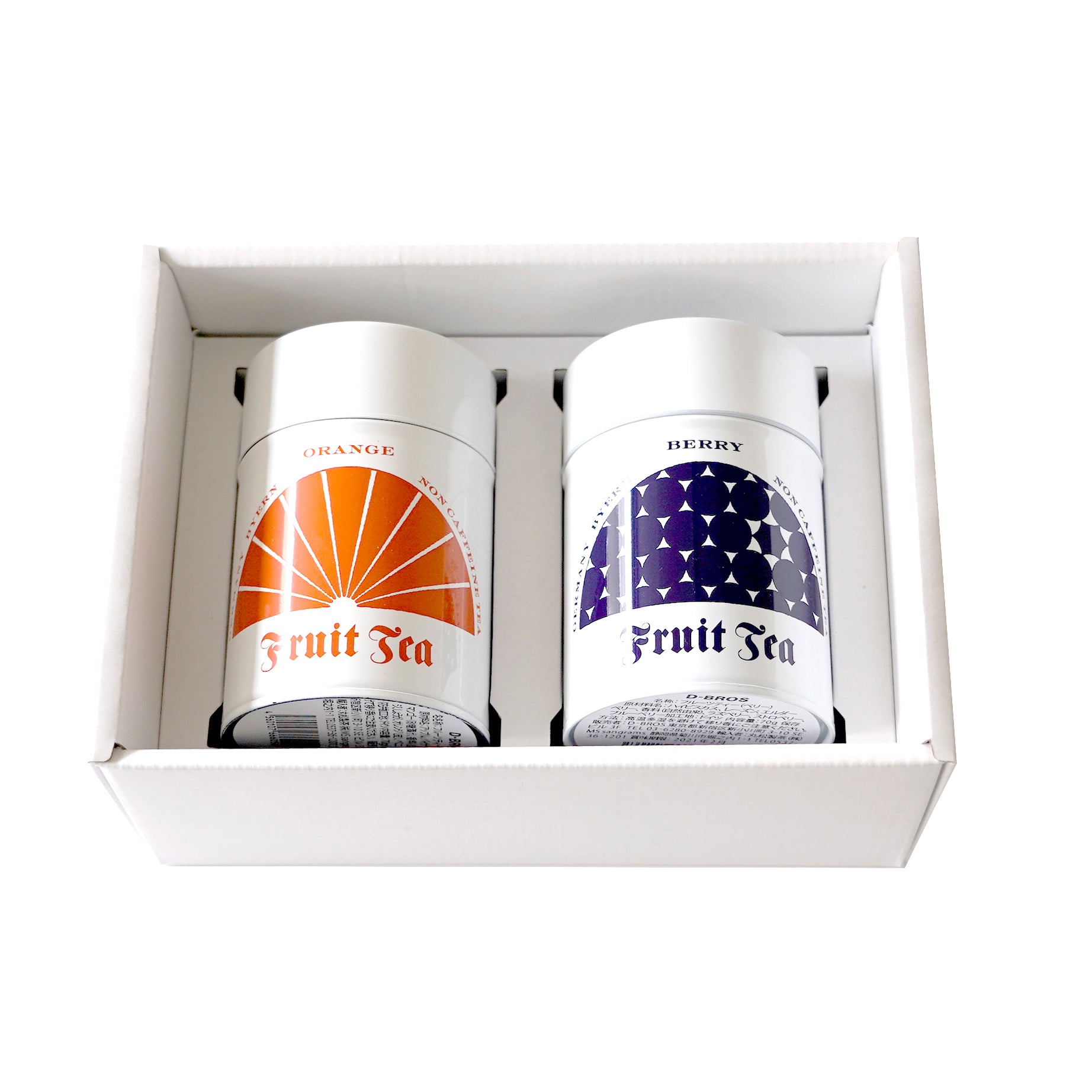 Fruit Tea 2缶セット　オレンジ/ベリー（ギフト包装済み）